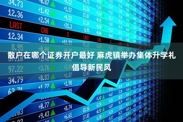 散户在哪个证券开户最好 麻虎镇举办集体升学礼倡导新民风